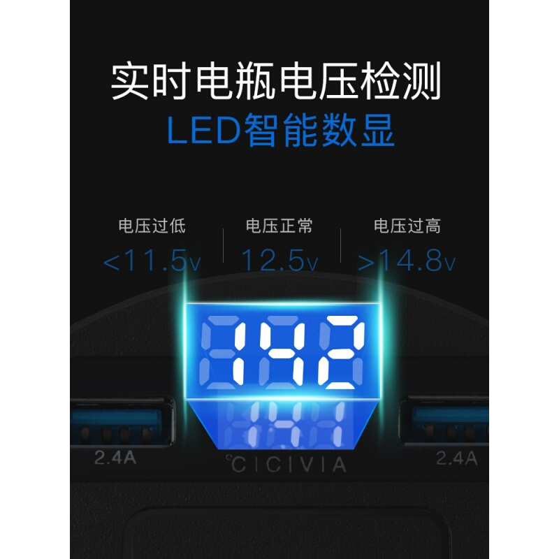 车载充电器12V转220V电源插座汽车多功能点烟器插头usb车充