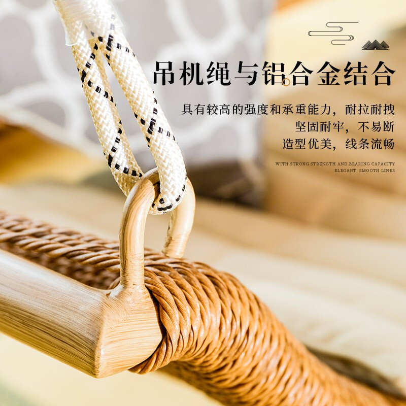 秋千户外摇椅庭院阳台室外双人吊床吊椅室内别墅床室内秋千吊篮椅高清大图