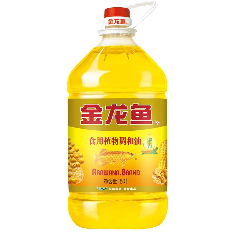 金龙鱼 食用油 花生浓香型 食用植物调和油5L