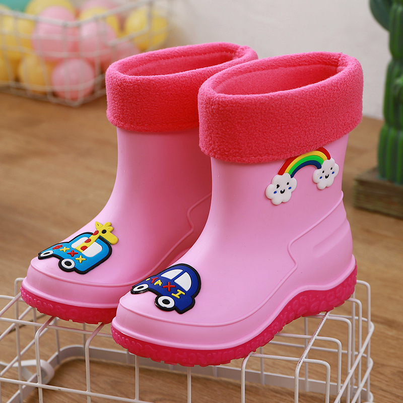 儿童雨鞋男女童可拆卸水鞋防滑防水雨靴幼童中小童宝宝男孩靴kids mam