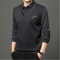 恒源祥品牌假两件套加绒长袖T恤男士毛衣翻领时尚休闲保暖打底衫男体恤