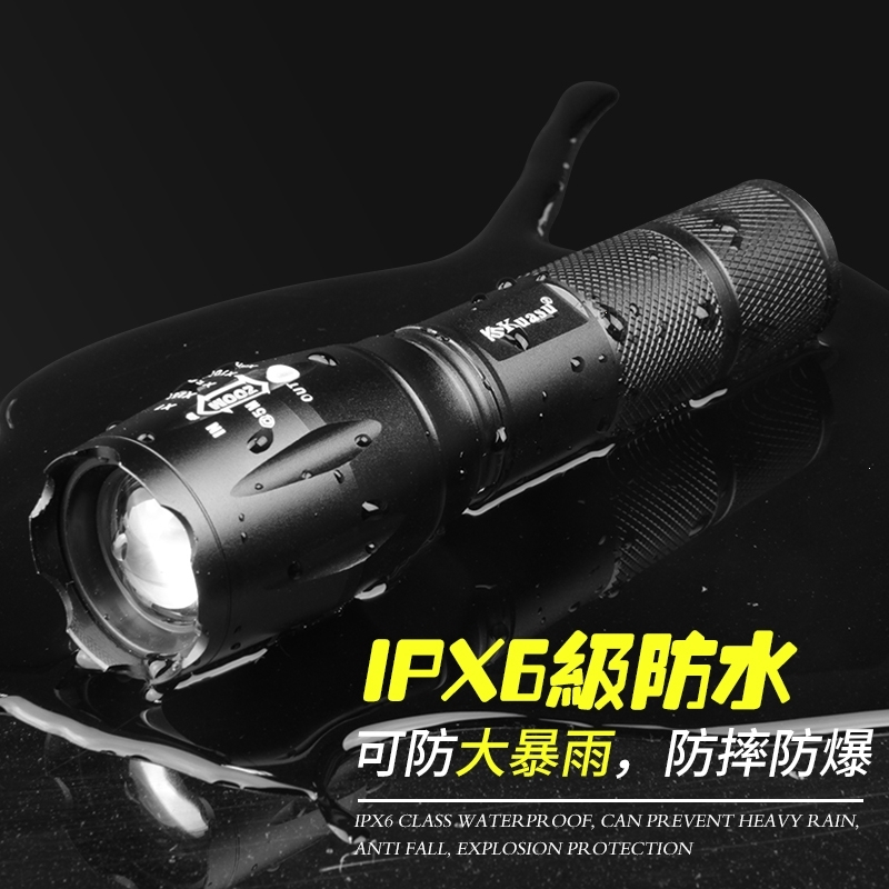 强光T6自行车灯前灯充电骑行装备LED手电筒山地车灯单车配件尾灯