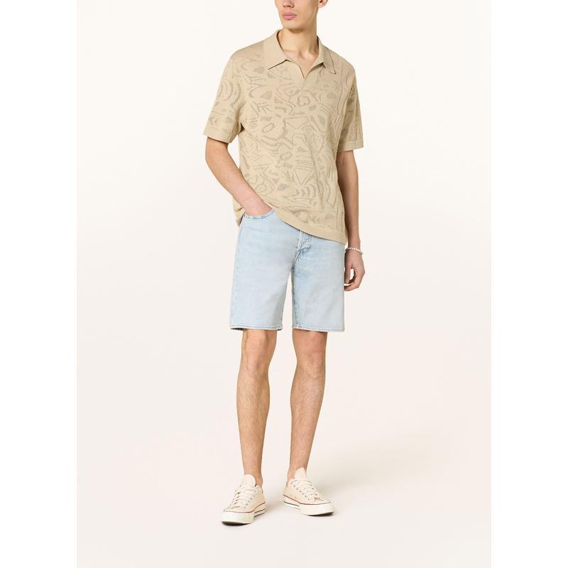 Levi’s男士直筒牛仔短裤经典五口袋设计舒适休闲款式
