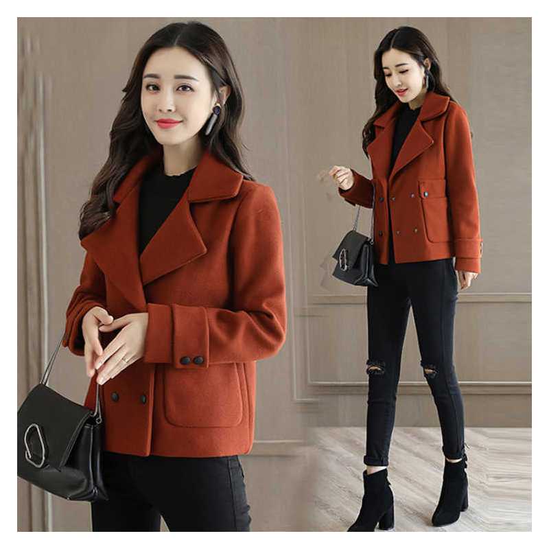 毛呢外套女短款小个子秋冬季外套女装小个子毛呢大衣女式毛呢上衣