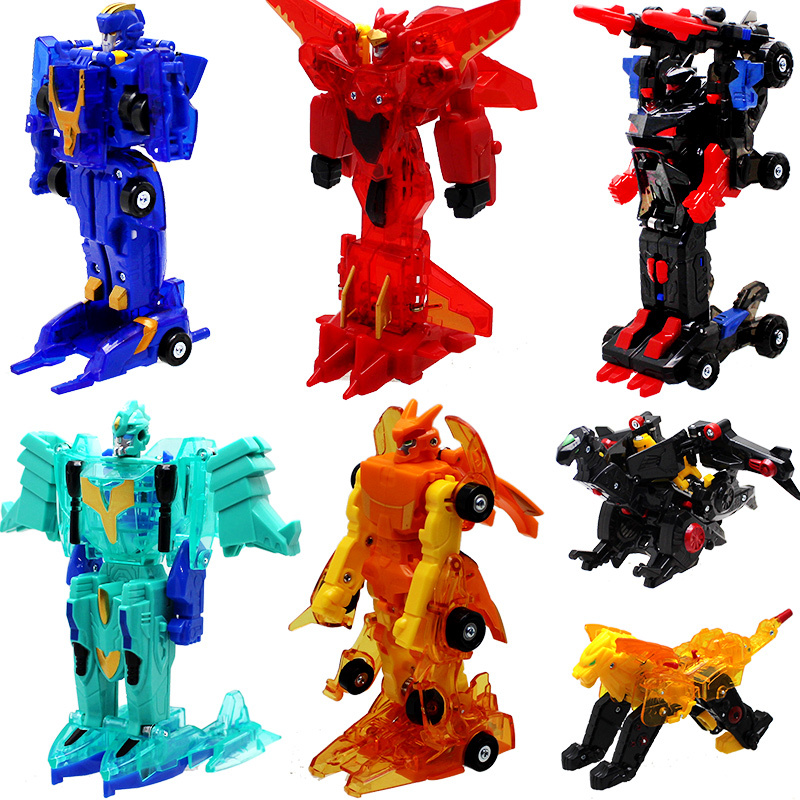 合体玩具暴龙男孩儿童机甲报数变形机器人战车全套对战套装天威威甲送