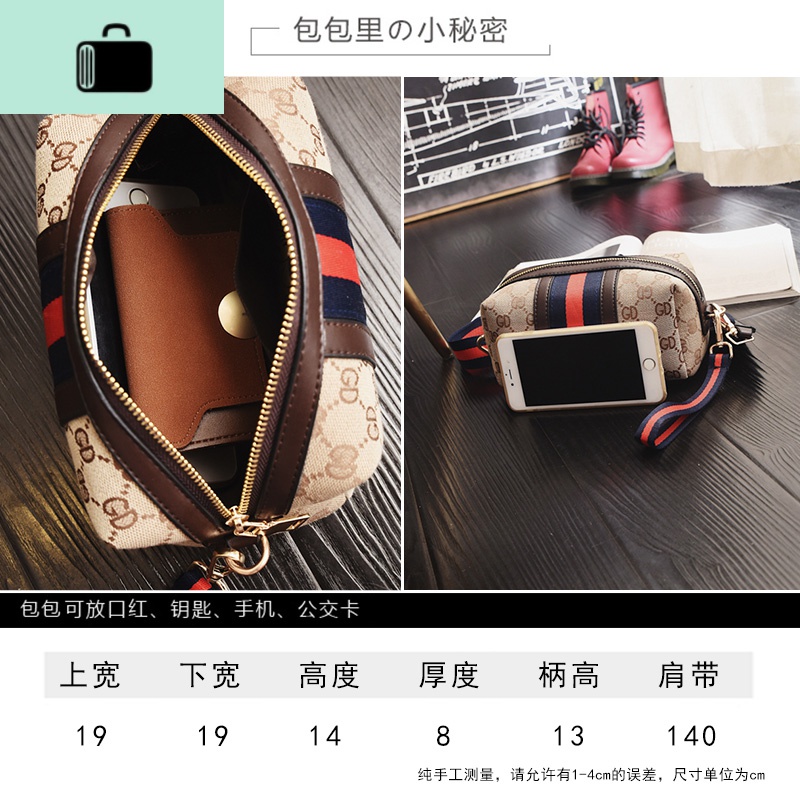 迷你包女2020新款欧美时尚手拿包帆布手拎包女包百搭单肩斜跨小包NEWLAKE高清大图