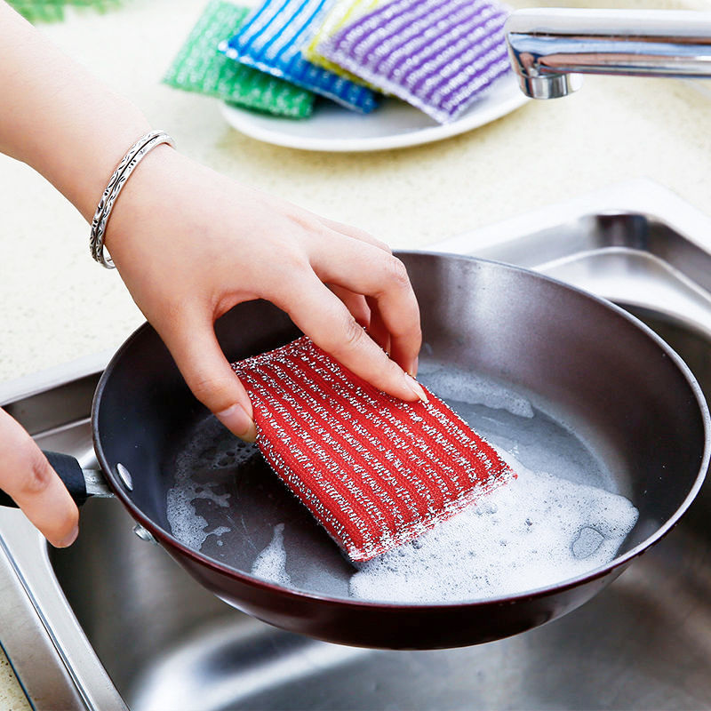洗碗海绵家用加厚双面钢丝棉不沾油厨房百洁布魔力擦刷碗洗刷大王