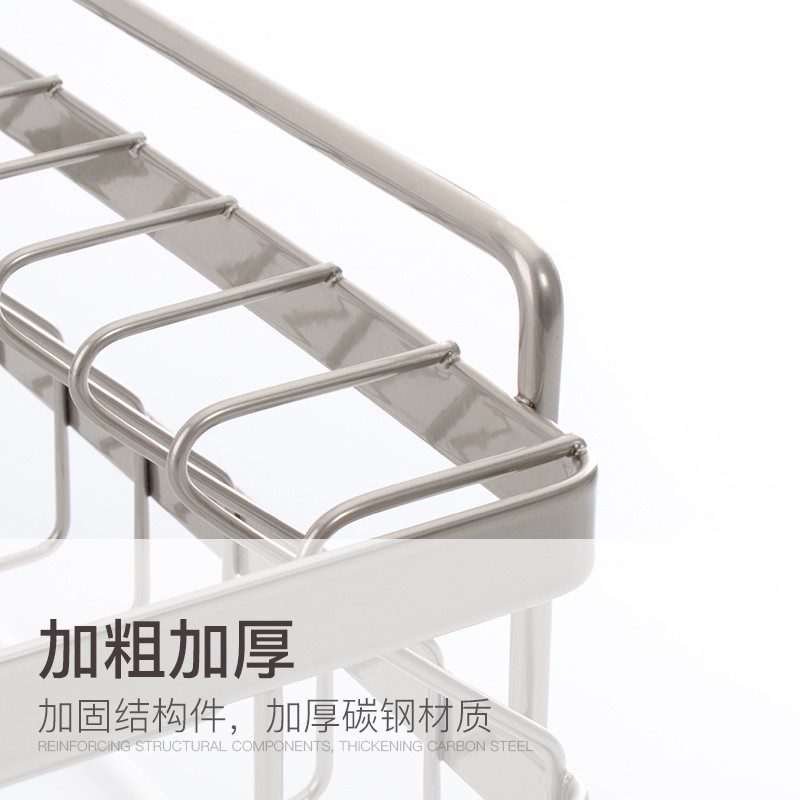 厨房碗碟架沥水架双层晾放碗筷碗碟碗盘置物架家用筷子勺子收纳架收纳层架 三维工匠高清大图