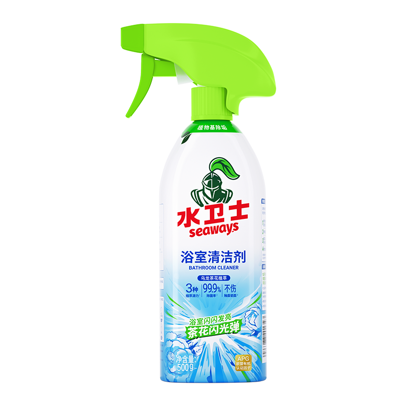 水卫仕(SHUIWEISHI)浴室清洁剂-带喷头500g/瓶*3(一个喷盖+2个平盖)