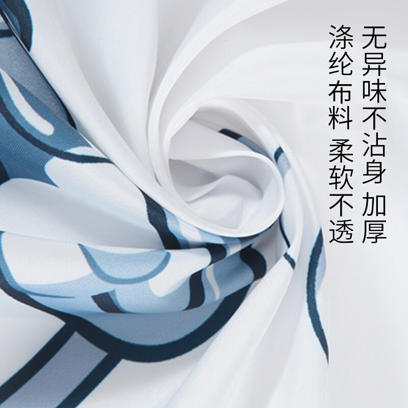 浴帘防水加厚防霉浴室帘子淋浴挂帘北欧窗帘布洗澡账卫生间隔断帘童真2.4*2米高加厚款送挂钩