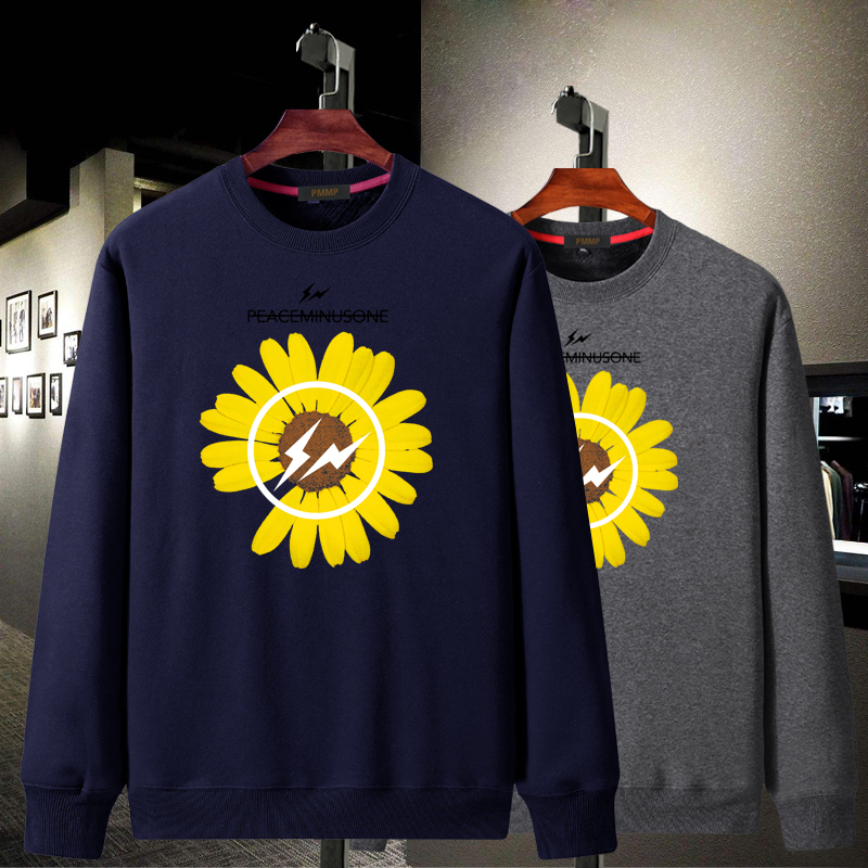 PMMP男士胖子大码圆领卫衣加绒春秋季时尚休闲运百搭青少年中学生上衣