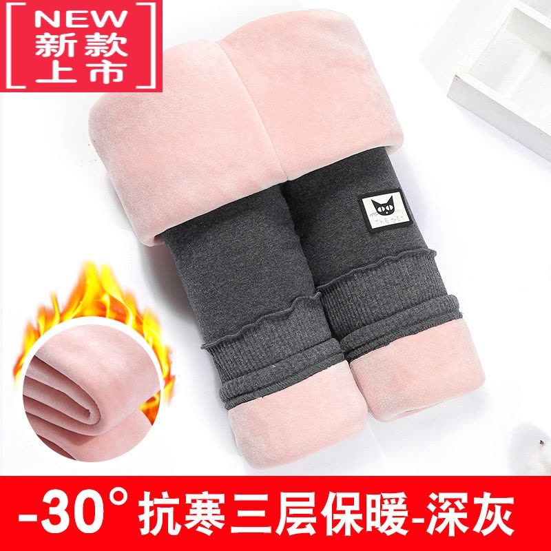 可莉允女童冬装新款棉裤儿童三层加绒加厚宝宝打底裤外穿中小童保暖裤子图片