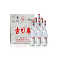 中锐智采 古贝春酒 水晶白板 浓香型白酒 52度 475ML 高价值光瓶酒引领者 纯粮酒 纯粮固态发酵 单瓶价