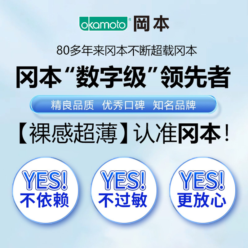 冈本避孕套003超润滑薄质感超薄裸入纯男用安全套3只装成人用品 0.03超润滑[3只装]高清大图