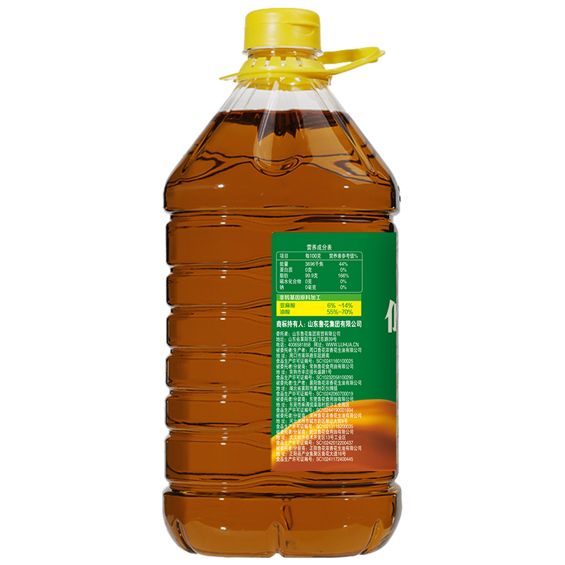 鲁花低芥酸浓香菜籽油5L*8桶高清大图