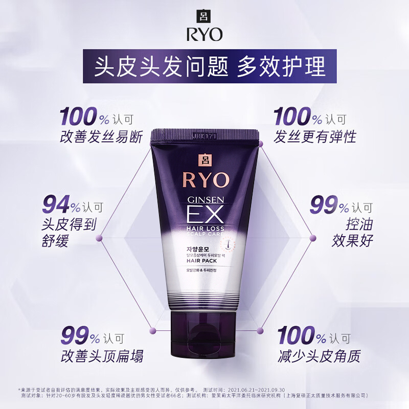 RYO吕滋养韧发根源防脱护理发膜防脱发滋润顺滑强韧护发舒缓呵护头皮旅行装50ml*3高清大图