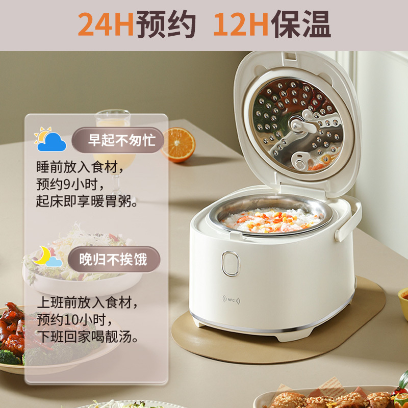 亚摩斯(Amos)钛釜无涂层电饭煲压力纯钛比家用不锈钢内胆好3升多功能粥汤3-4人老人可用低糖电饭锅AS-FB309T*高清大图
