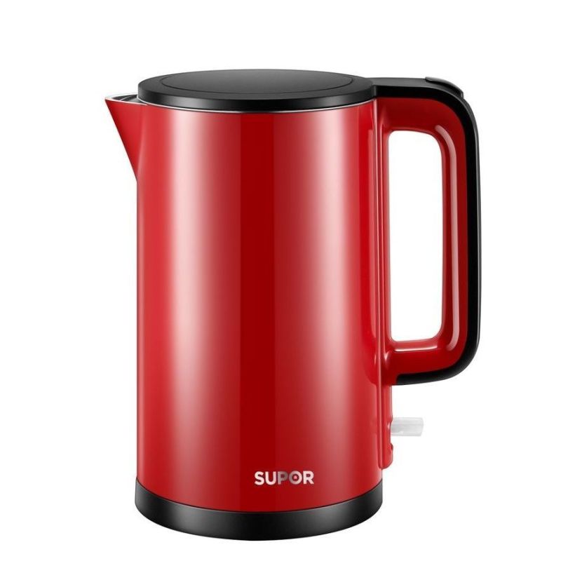 苏泊尔(supor)电水壶sw-15t101b 苏泊尔电水壶电热水壶红色烧水壶开