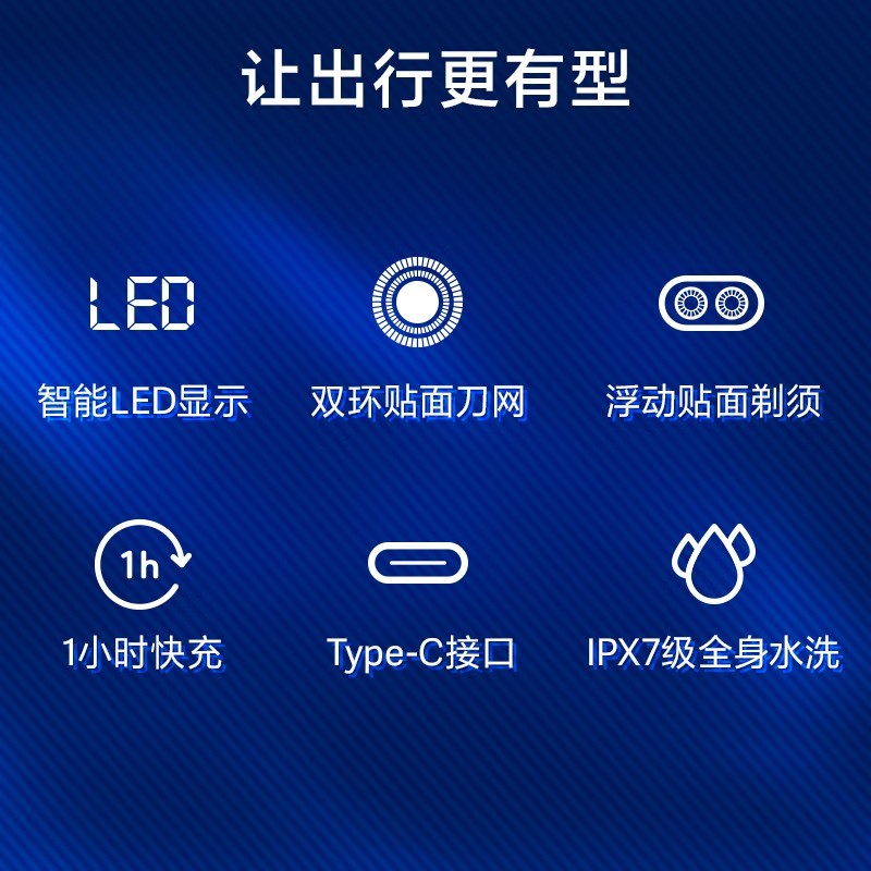 剃须刀/刀片 飞科/FLYCO fs889 旋转式剃须刀 全身水洗 两刀头 45-60 a高清大图