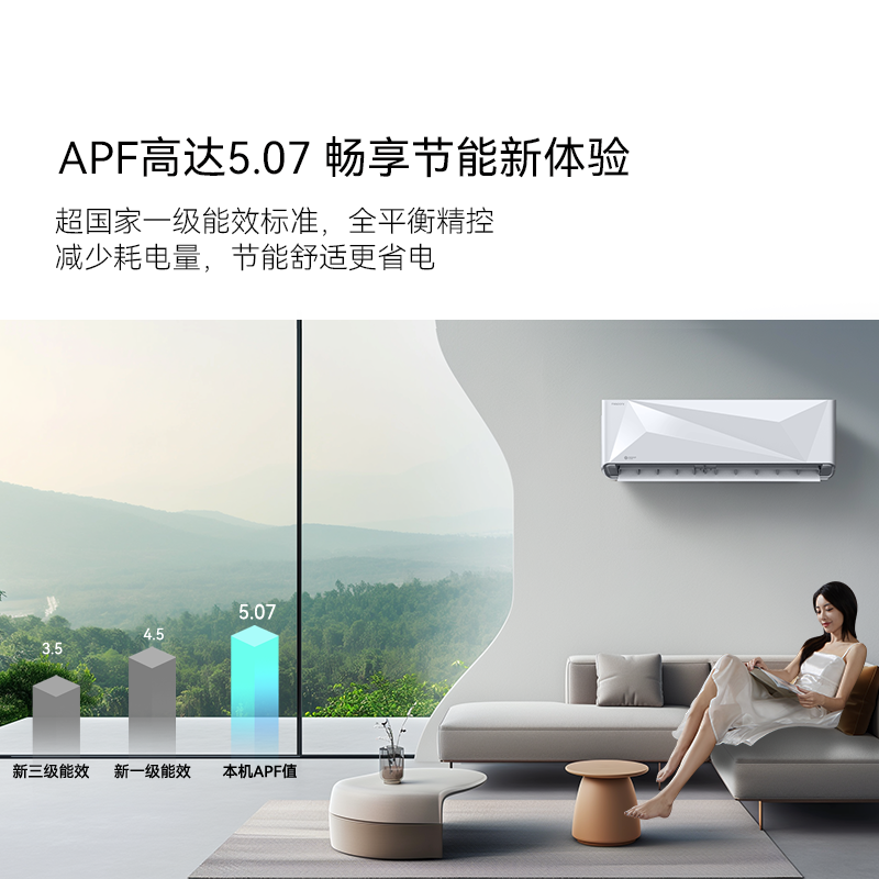 MEIPONT 空调支持鸿蒙智联变频自清洁冷暖型 壁挂式 1.5匹一级能效坦克MAC35V1THR(MAX)))
