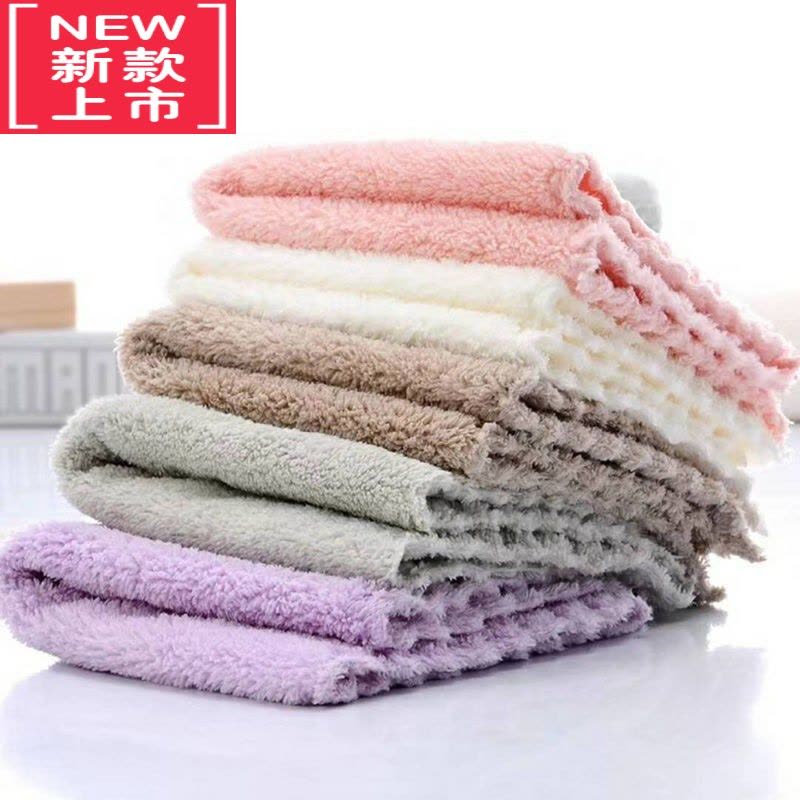 可莉允法兰绒洗脸毛巾 珊瑚绒厚毛巾儿童毛巾擦手巾洗脸巾浴巾小方巾图片