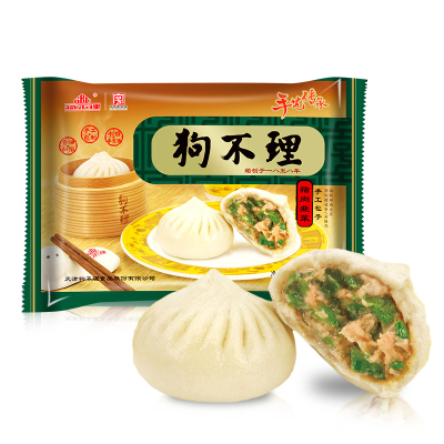 天津 狗不理 冷冻手工韭菜包子 420g(12个)