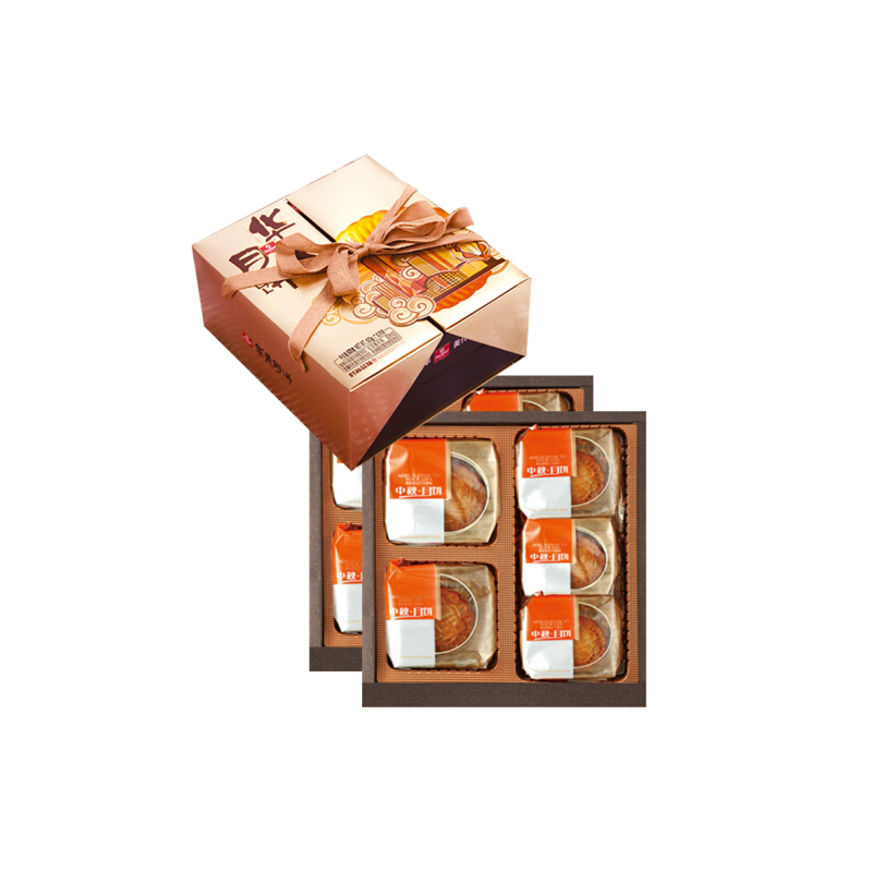 华美(huamei) 中秋月饼礼盒时尚品味620克 10块