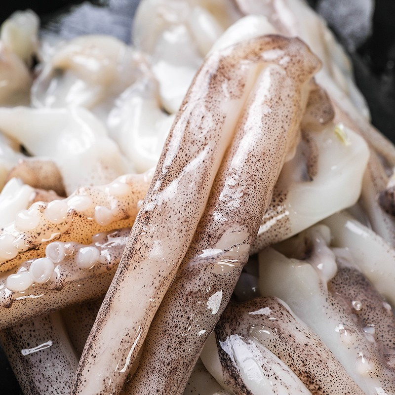 好拾味冷冻三去鱿鱼须400g袋烧烤火锅食材生鲜铁板鱿鱼海鲜水产