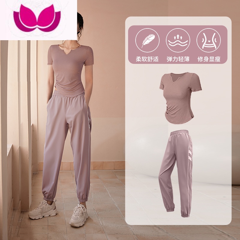 七斓瑜伽套装女2022夏季薄款跑步运动高级感专业高端健身房衣服装高清大图