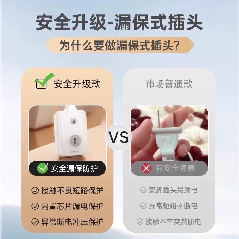 奥克斯电热毯AC55-5(小熊头印花200*180)高清大图