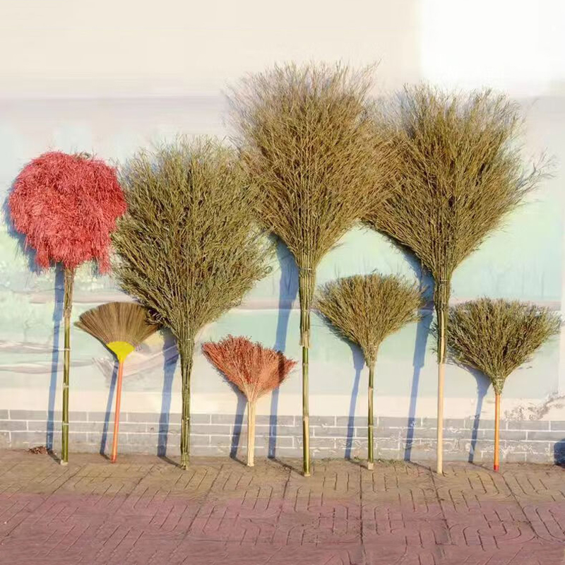 谋福 大扫把 手工制作庭院单个笤帚[竹竿把小扫把]*/个高清大图