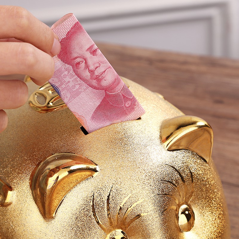金猪储蓄存钱罐大人用家用儿童只进不出可存可取可爱大容量网红jn 三维工匠 24#金猪[能进能出]储蓄罐高清大图