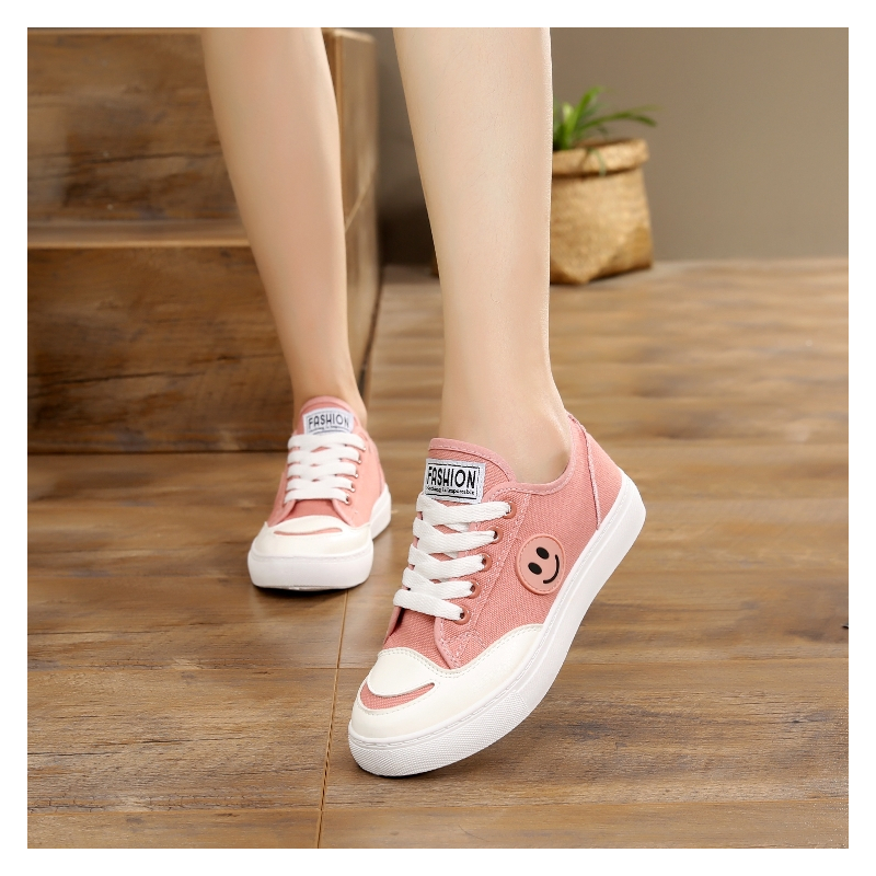 林先森休闲魔术贴帆布鞋女2021春季新款运动鞋韩版防滑初中学生百搭