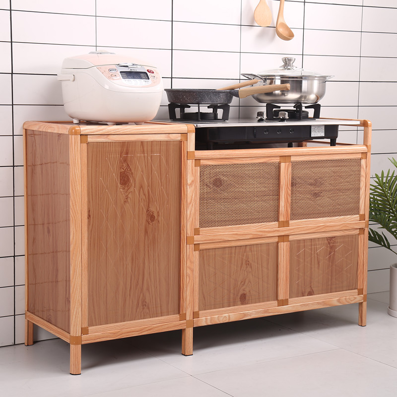 煤气灶台柜橱柜一体式厨房简易组装经济型闪电客碗柜燃气灶置物架储物