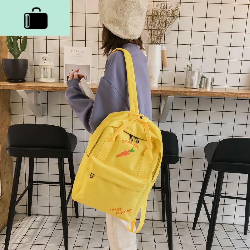 刺绣水果软妹书包女ins原宿中学生背包学生风ulzzang少女心双肩包NEWLAKE高清大图