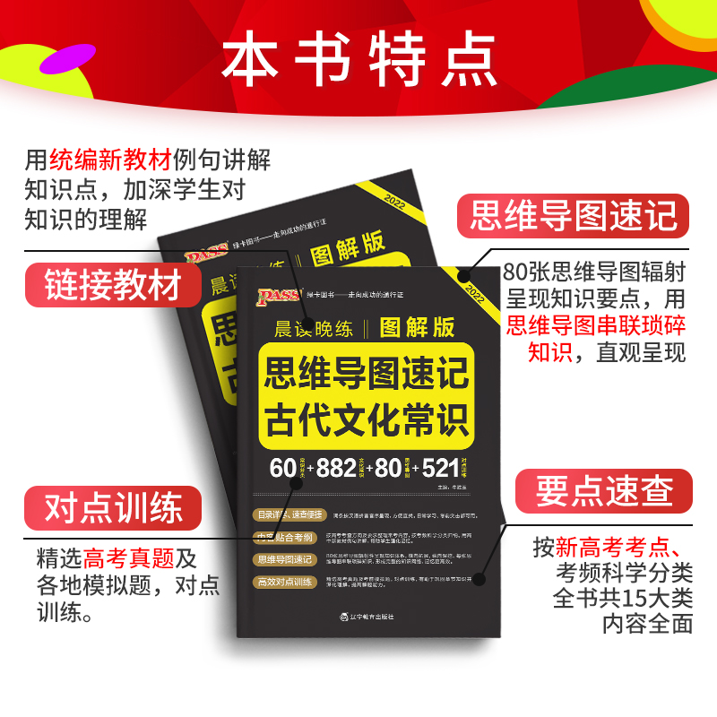 [正版]2022版思维导图速记古代文化常识高中语文晨读晚练常考知识速记高考语文专项训练古代文化常识小本口袋工具书高一二三高清大图