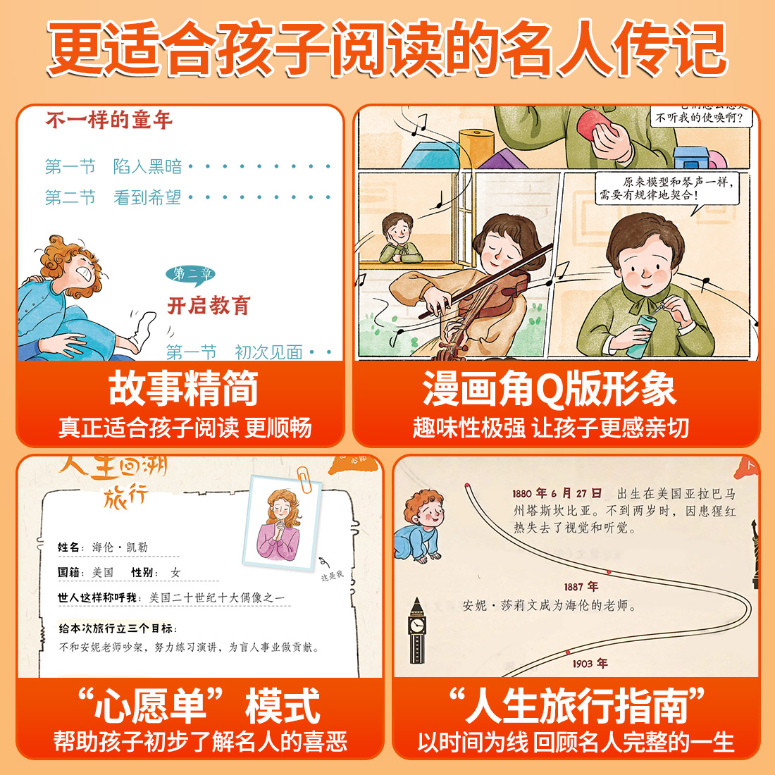 趣读名人传记[中国篇+外国篇] [正版]趣读名人传记全套12册世界人物经典励志故事书小学生课外阅读书籍一年级阅读课外书必高清大图