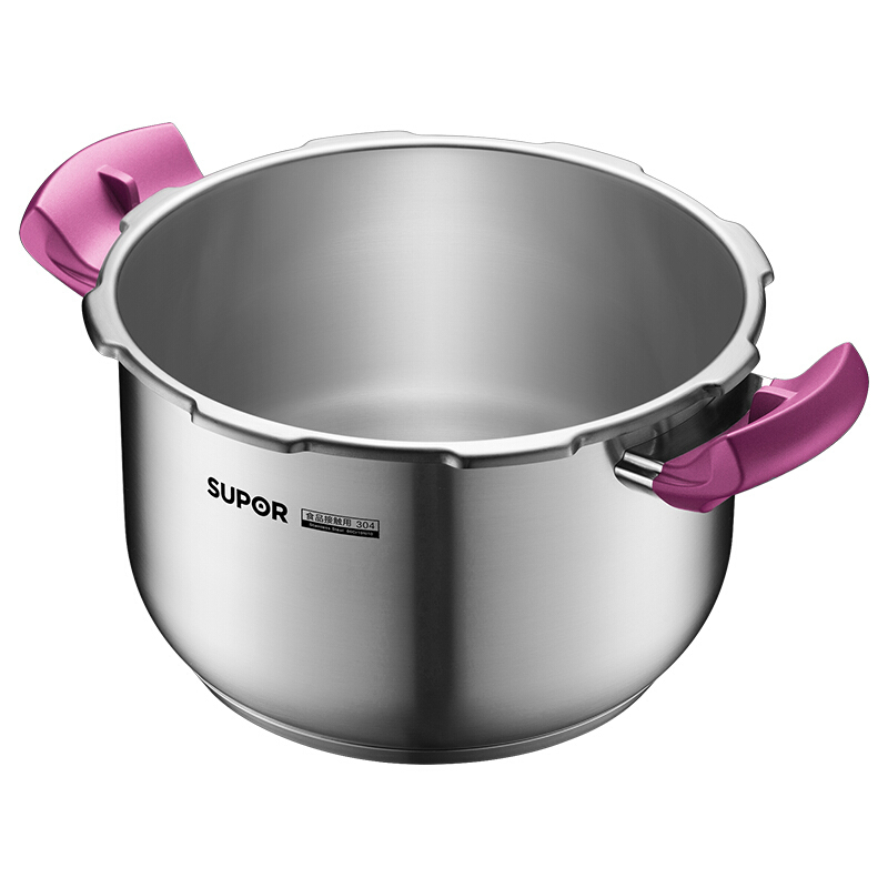 苏泊尔(SUPOR)压力锅巧易开 304不锈钢 压力快锅 5.0L明火电磁炉通用 EY22BCW01-R高清大图