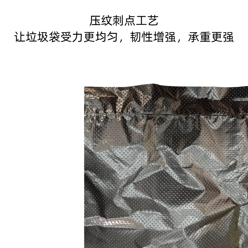 黑色平口垃圾袋100x120cm(25/扎)高清大图