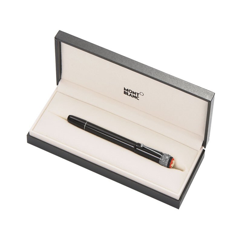 万宝龙(Montblanc)传承系列钢笔红与黑黑蜘蛛墨水笔F尖 117845