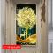 入户玄关装饰晶瓷画风水过道壁画进 jc21(金色边框) 40*80cm晶瓷画(晶瓷工艺+金属框)单幅价格[铝合金边框