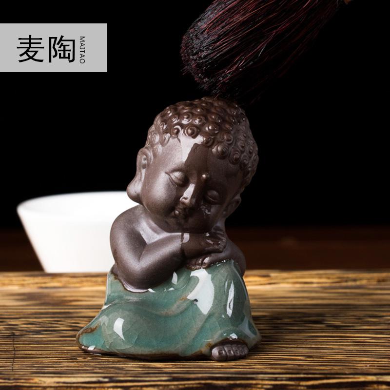 美帮汇禅风茶宠摆件 开片哥窑 功夫茶具茶玩茶宠 家居小摆件高清大图