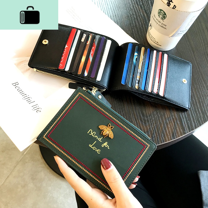 卡包女小巧超薄精致高档大容量多卡位零钱包可爱韩国个性ins皮NEW LAKE高清大图