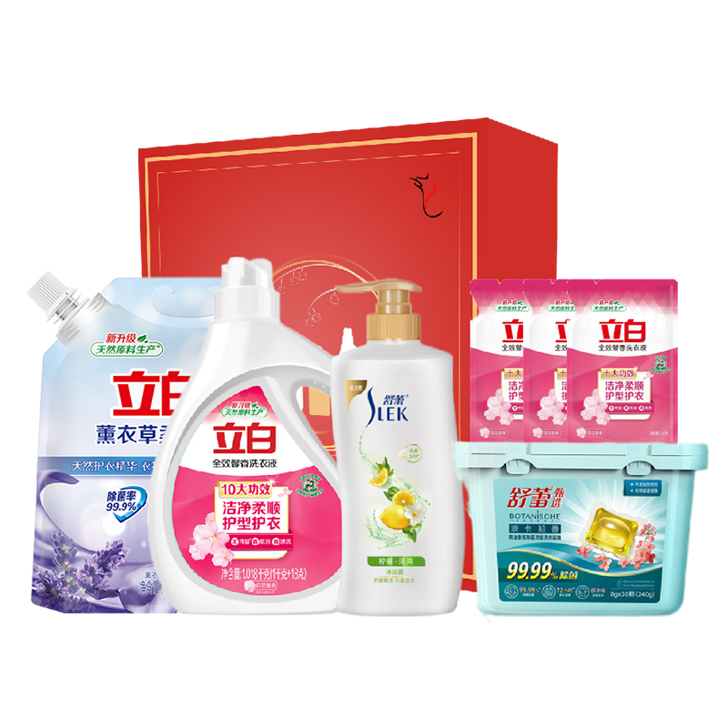 立白&舒蕾 暖心组合清洁套装彩盒装-C款 3238g