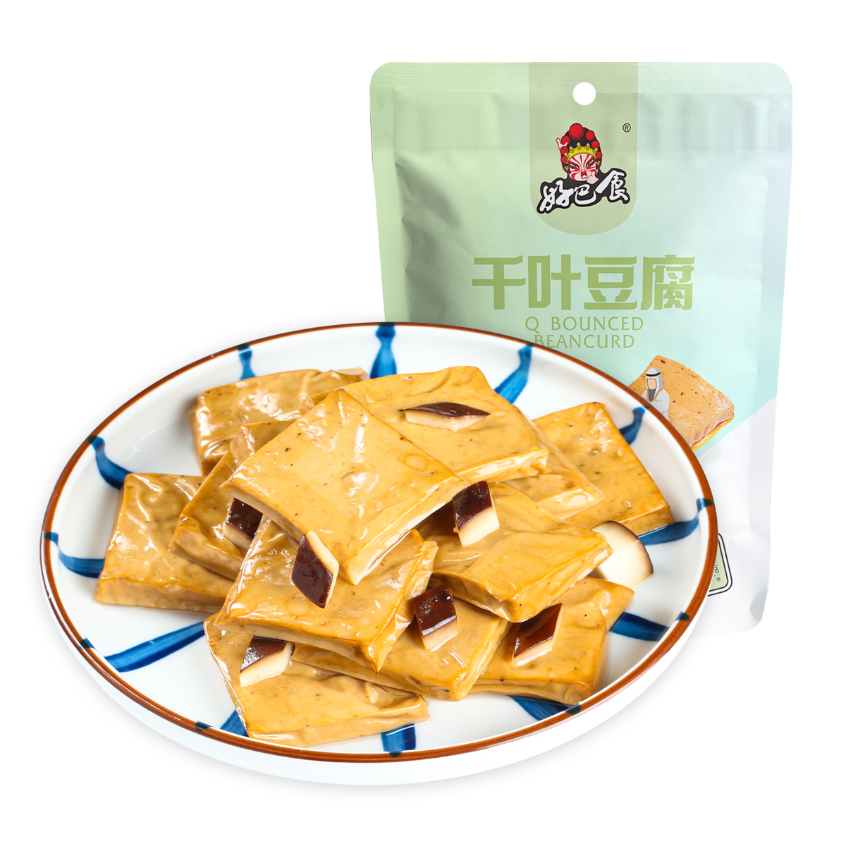 好巴食 豆腐干 四川风味休闲零食 Q豆干香菇味200g高清大图