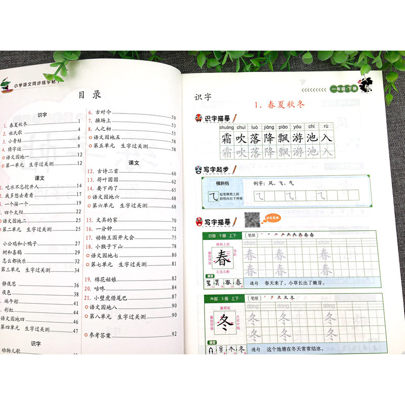2下》同步练字帖+同步作文[2册] [正版]2023新版二年级下册同步练字帖三四五六年级一年级下册同步字帖人教版上册语文
