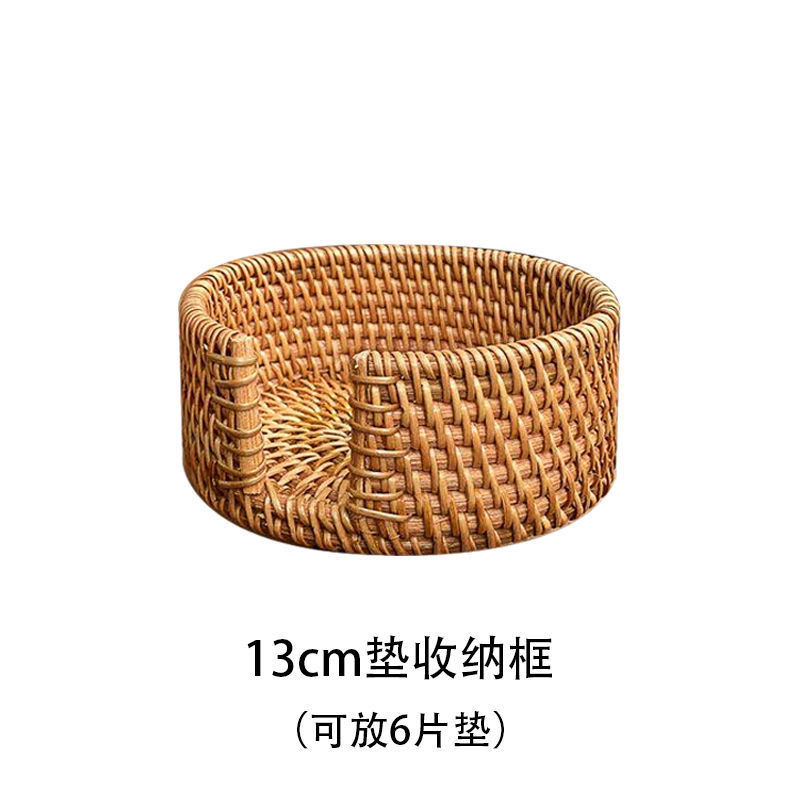 〖茶杯垫〗越南手工藤编杯垫壶托隔热垫茶道配件咖啡杯垫功夫茶垫