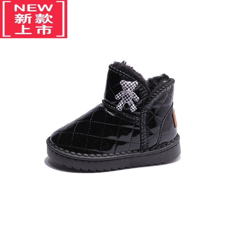 可莉允2022冬季新款儿童保暖靴小女生棉鞋防水加厚加绒大棉靴女童雪地靴图片