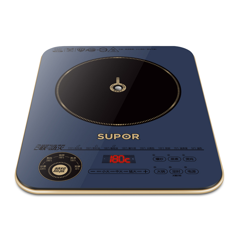 苏泊尔(SUPOR)电磁炉 C22-ID31(真不锈炒锅+复底立盖汤锅)