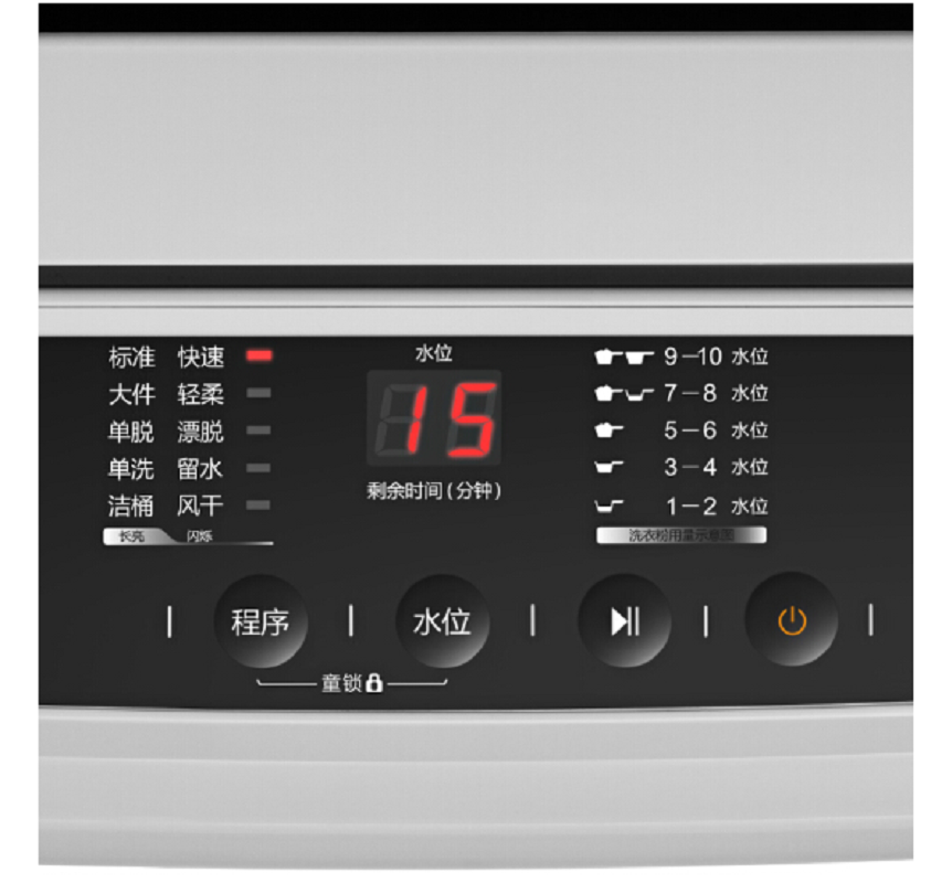海信(Hisense) 波轮洗衣机全自动 HB80DA32P银灰色高清大图